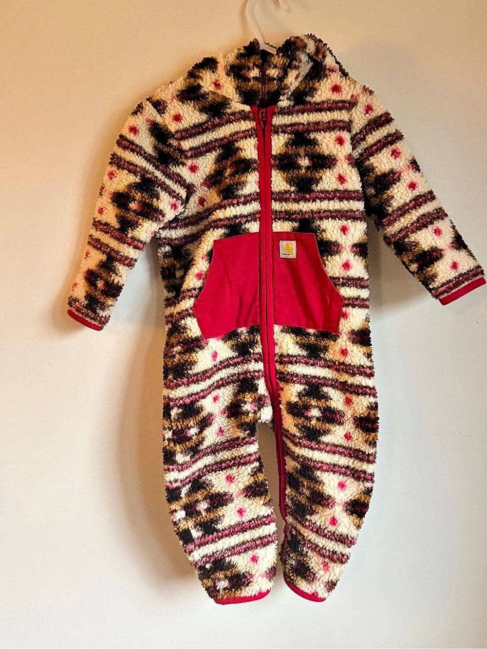 Carhartt Baby Girls Fleece Hooded Coverall Baby 12M